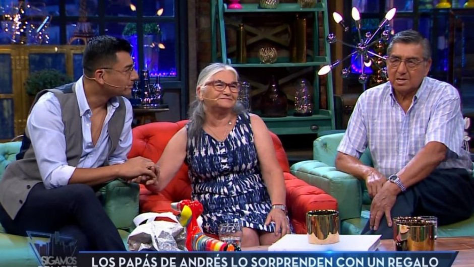 Andrés Caniulef estuvo con sus padres en un programa de Canal 13. 